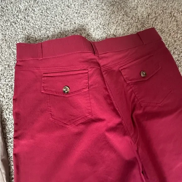 Tan and Berry colored dress pants! Super stretchy size XL. Great condition - Picture 4 of 5